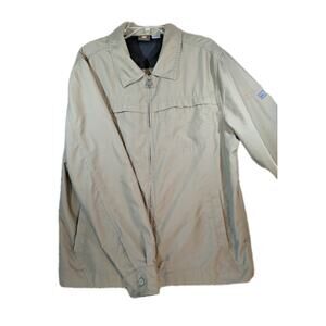 Quiksilver Waterman Men’s L Khaki Utility Jacket Zip Front Lightweight